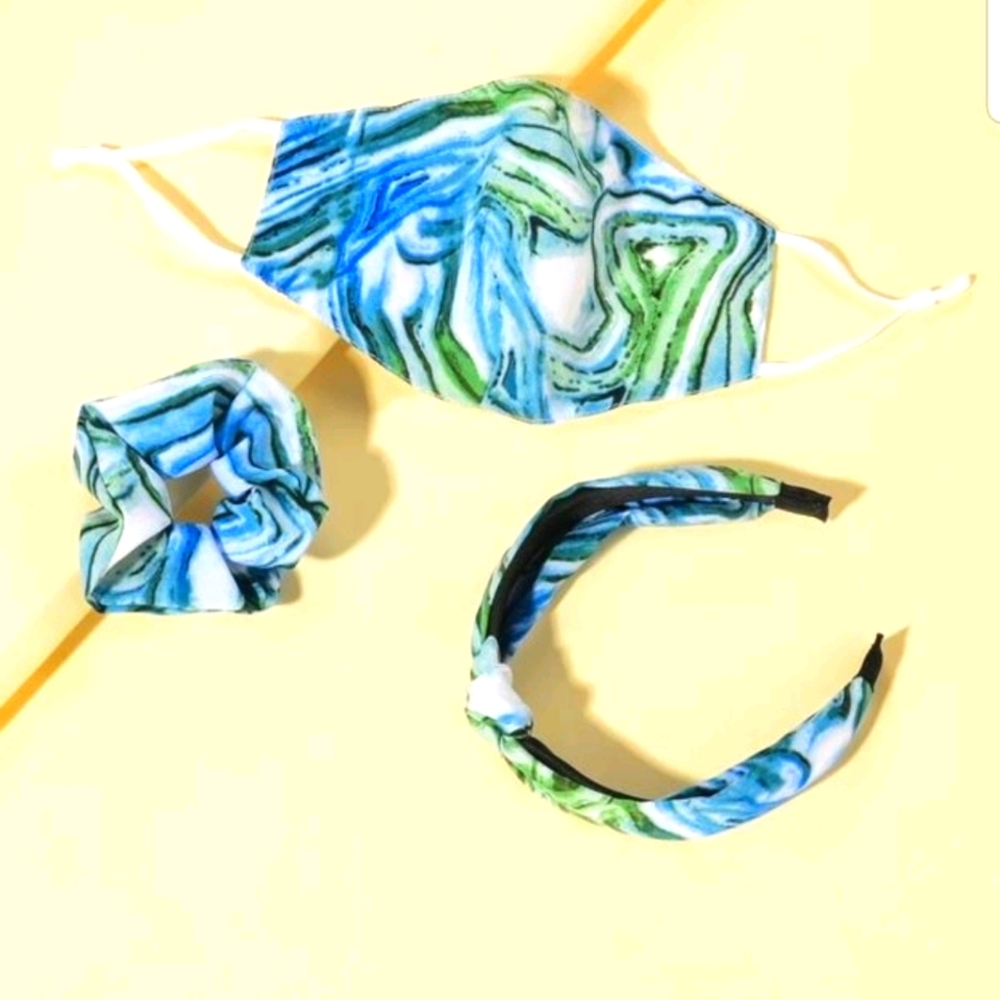 3 pc tie dye PPE set